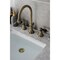 Kingston Brass KS2983PKL Widespread Bathroom Faucet with Brass Pop-Up, Antique Brass KS2983PKL - alternate 3